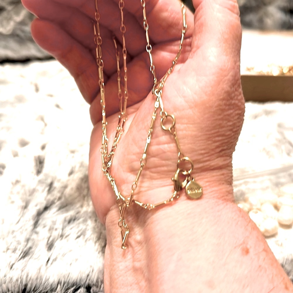GORGEOUS! Stella & Dot Necklace Gold link Chain 33” With an Extra Link NWOT!